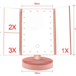 Тройное LED зеркало для макияжа MAGIC MAKEUP MIRROR